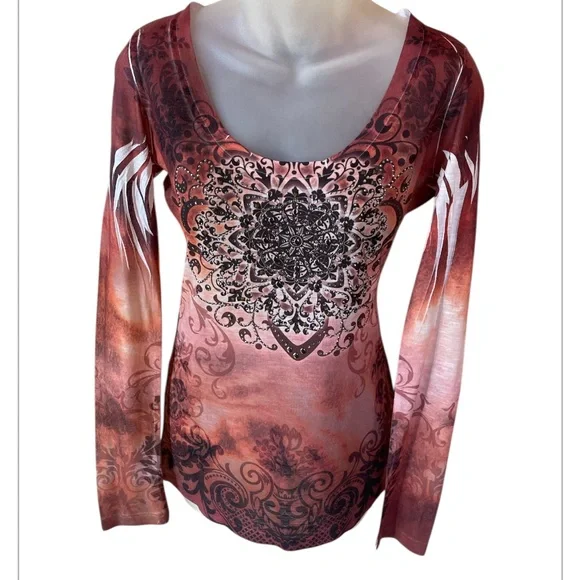 Vintage Daytrip Burnout Rhinestone Tops from The Buckle bundle lot size small - Picture 3 of 10